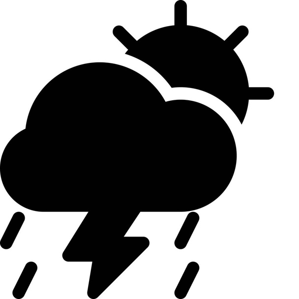 день прогноз дождя значок - Вектор,изображение