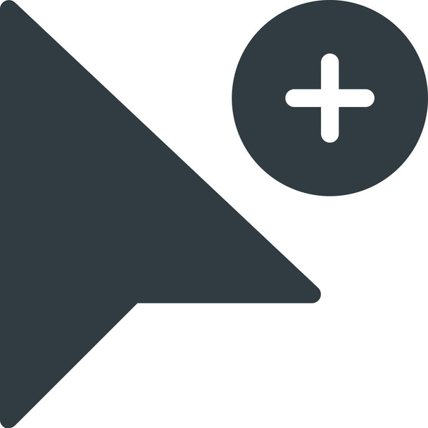 add arrow cursor icon in Solid style - Vector, Image