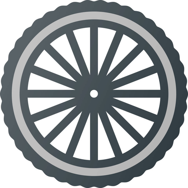 ícone de componente de bicicleta de bicicleta em estilo esboço preenchido - Vetor, Imagem