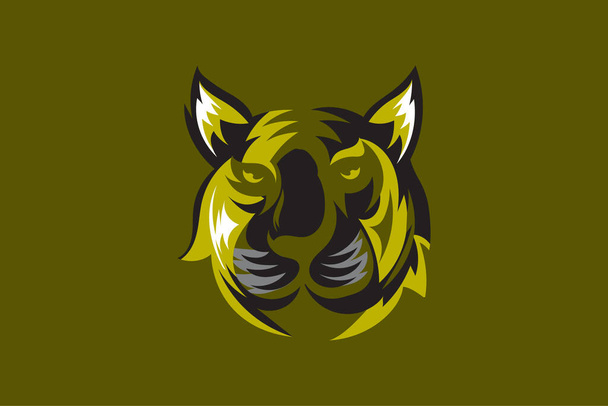 Абстрактная векторная иллюстрация лица тигра  - Вектор,изображение