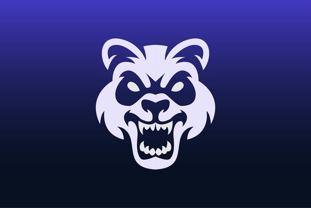 Vzteklý panda maskot logo vektorové ilustrace  - Vektor, obrázek