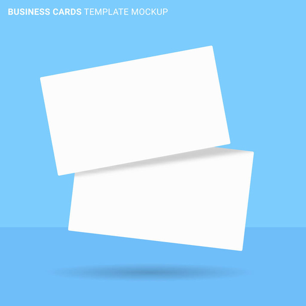 business branding kaarten template mockup met schaduw - Vector, afbeelding