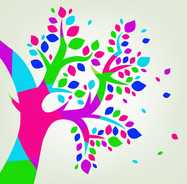 Colorful Tree Symbol - Διάνυσμα, εικόνα