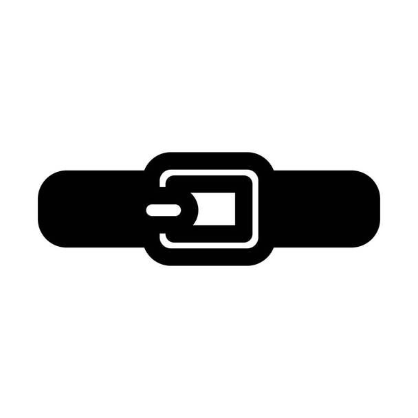 icono de tela de cinturón accesorio en estilo sólido - Vector, imagen