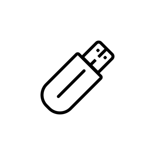disk flash drive memory icon in Outline style - Vector, Image