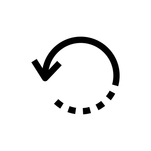 návrhový nástroj otočit ikonu restartování ve stylu osnovy - Vektor, obrázek