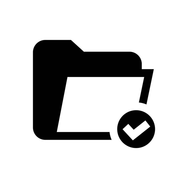 approuver l'icône du dossier approuvé dans le style Outline - Vecteur, image
