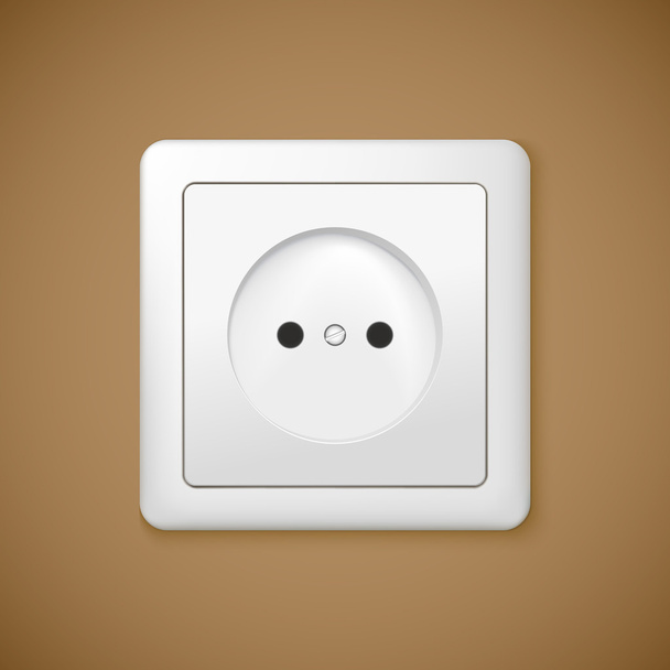 Closeup of electrical outlet. - Vector, afbeelding