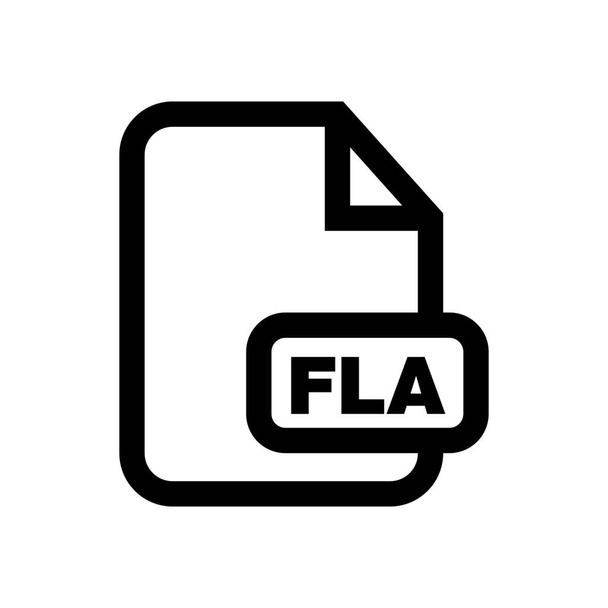 Archivo flash de adobe icono fla en estilo Outline - Vector, imagen
