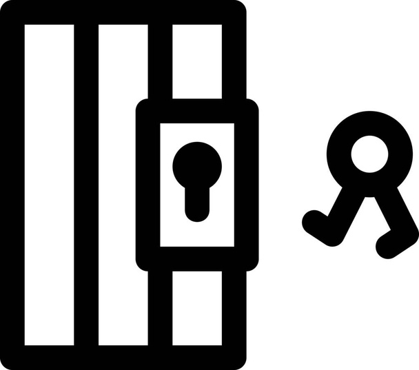 ikona kriminálních zadržovacích kláves ve smíšené kategorii - Vektor, obrázek