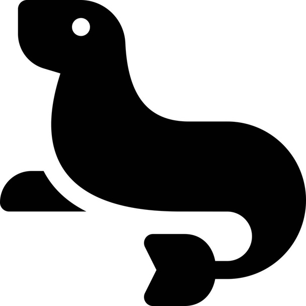 sea lion carnivorous icon - Διάνυσμα, εικόνα