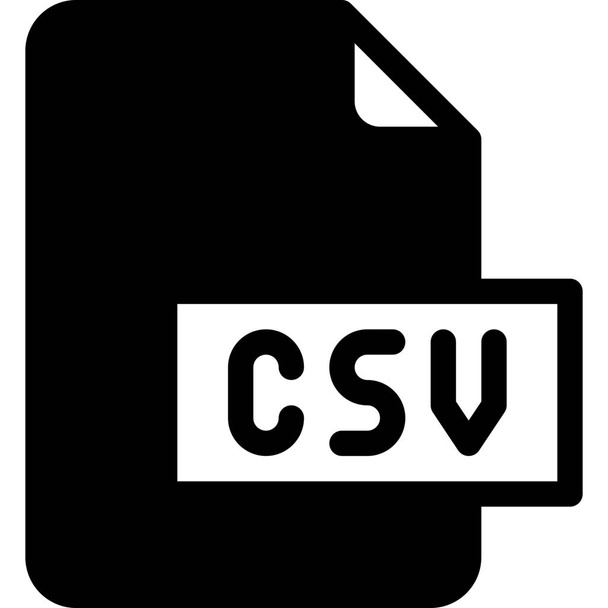 csv fejlesztés kiterjesztés ikon - Vektor, kép