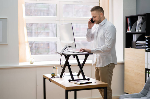 Adjustable Height Desk Stand For Office Computer - Zdjęcie, obraz