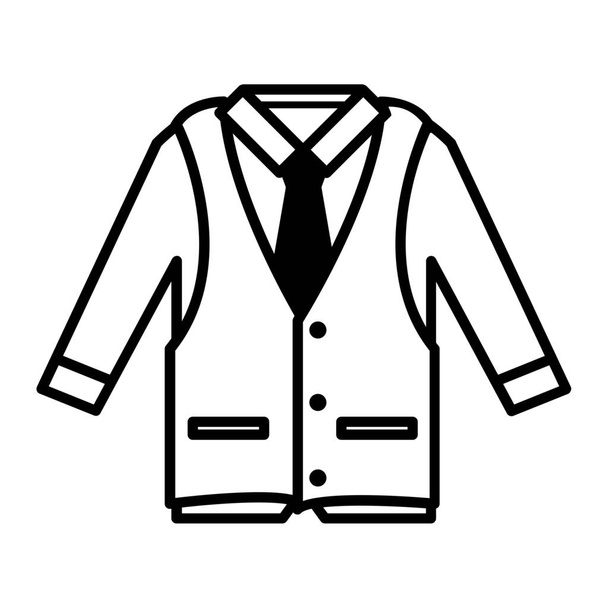 clothing elegant fashion icon in Outline style - Vector, afbeelding