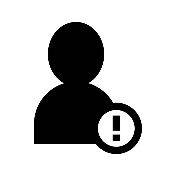 icône de compte d'utilisateur d'erreur dans le style solide - Vecteur, image