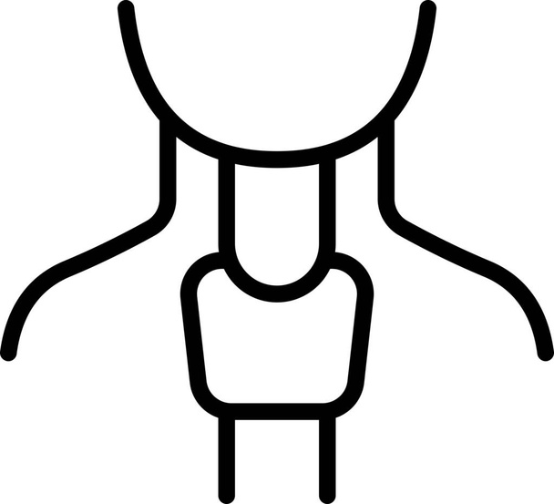 estrangulamiento glándula cuello icono - Vector, imagen