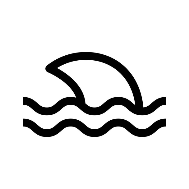 атака значка океанського моря в стилі контур
 - Вектор, зображення
