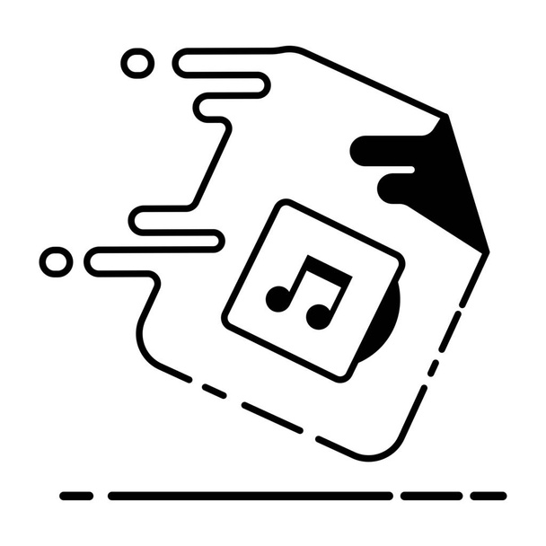 icona formato file audio in stile Solid - Vettoriali, immagini