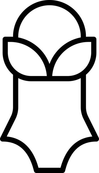 vrouwelijke wasserij lingerie icoon - Vector, afbeelding