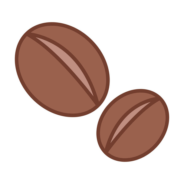 zemědělství kofeinové kávové zrno ikona ve vyplněném obrysu stylu - Vektor, obrázek