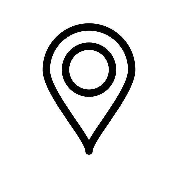 locatie kaart marker pictogram in omtrek stijl - Vector, afbeelding