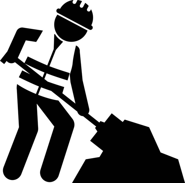 construction road roadwork icon in Solid style - Vector, Image