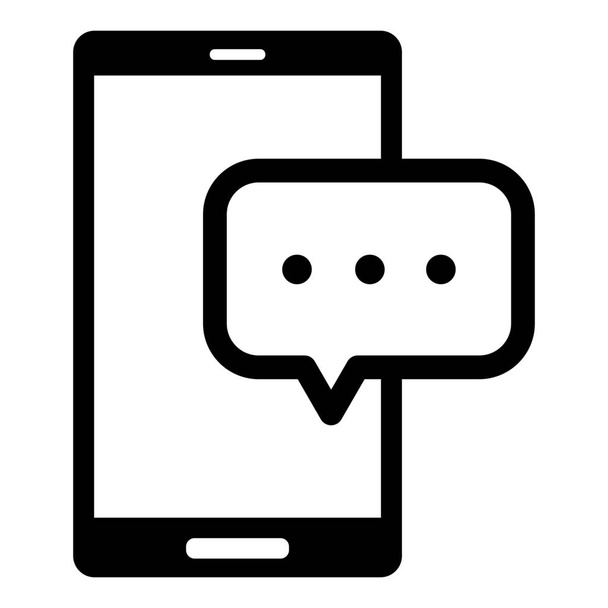 εικονίδιο συνομιλίας επικοινωνίας συνομιλίας σε συμπαγές στυλ - Διάνυσμα, εικόνα
