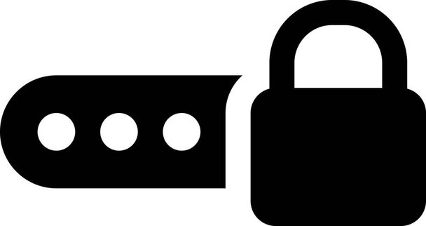 κλειδωμένο εικονίδιο κωδικού πρόσβασης ασφαλείας - Διάνυσμα, εικόνα