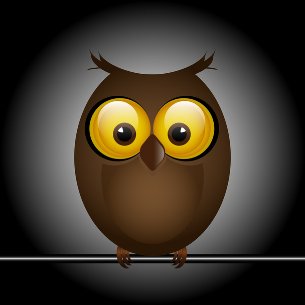 funny owl - Vector, Image