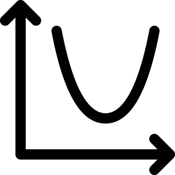 Gleichungsdiagramm parabolisches Symbol - Vektor, Bild