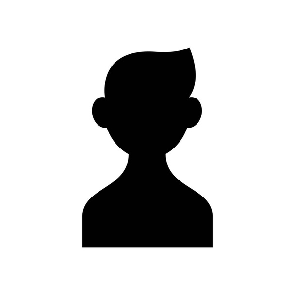 mannelijk gebruikersaccount icoon in Solid stijl - Vector, afbeelding