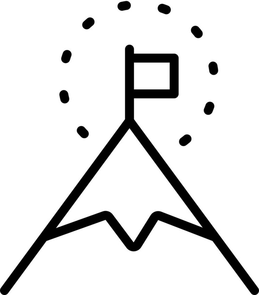 snow summit apex icon - Vector, Image
