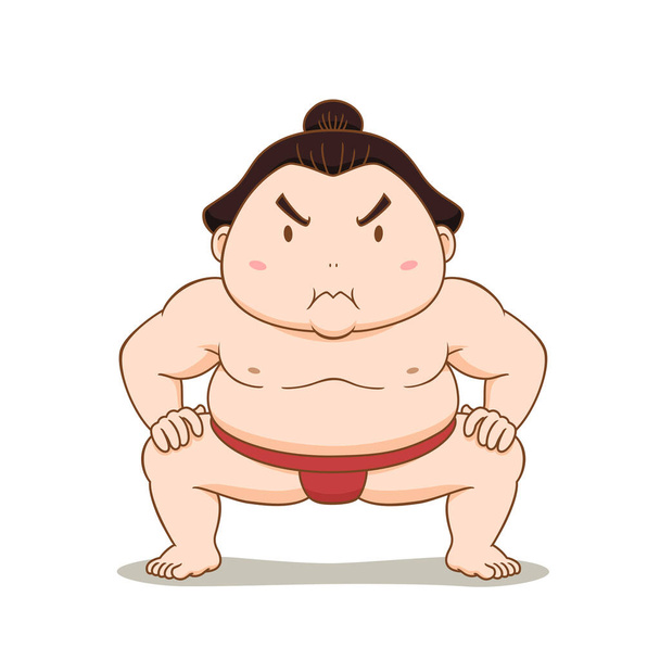 Cartoon character of Sumo wrestler. - Vector, Image