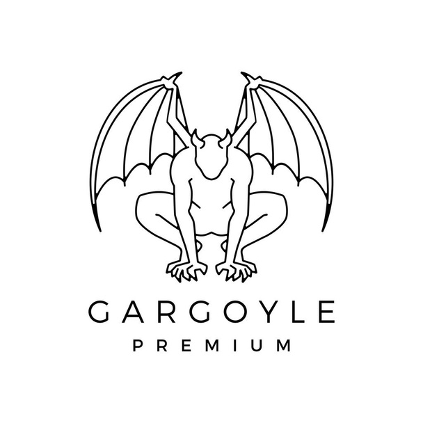 εικονογράφηση διανυσματικού εικονιδίου λογότυπου gargoyle - Διάνυσμα, εικόνα