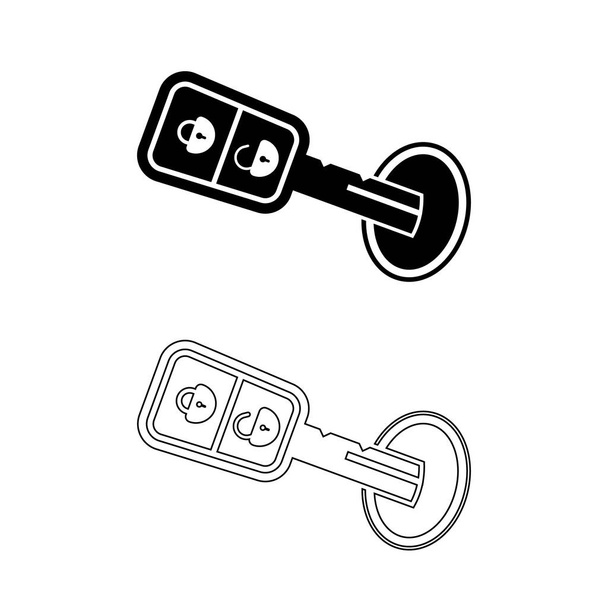 Set of Car Key icon on white background. Vector sign - Vector, Image
