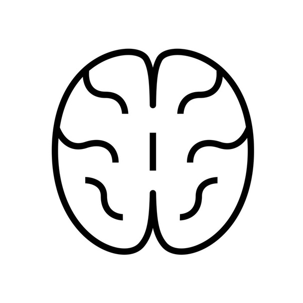 idea de la cabeza del cerebro icono en el estilo Esquema - Vector, imagen
