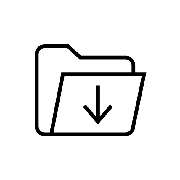 download download file download folder icon in Outline style - Vector, Image