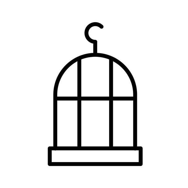 значок клітки тварин птахів клітка в стилі контур
 - Вектор, зображення