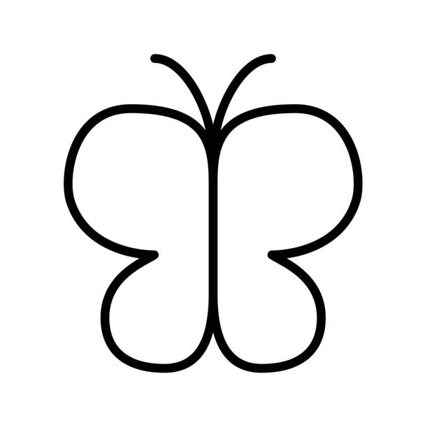 animal mariposa vuela icono en el estilo de esquema - Vector, imagen