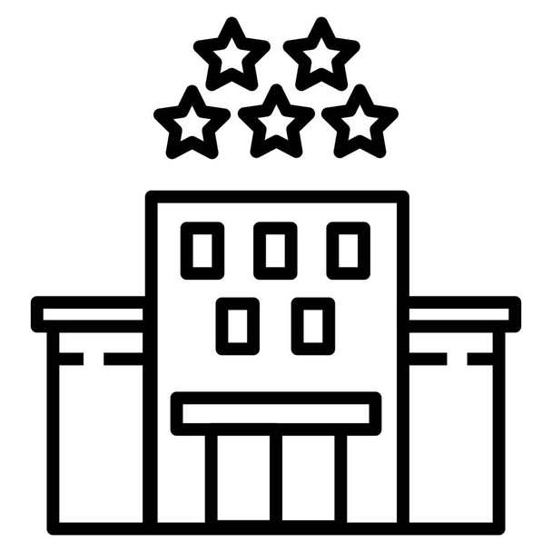 Komplexitätssymbol für Mehrfamilienhäuser im Umriss-Stil - Vektor, Bild
