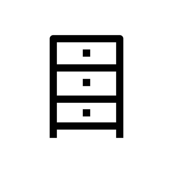 archive cabinet cupboard icon in Outline style - Vector, Image