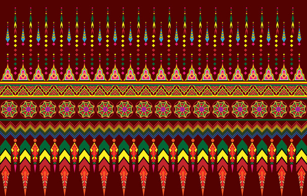 Modèle géométrique, tissu oriental, style ethnique EP.3.Utilisé pour décorer les tapis, vêtements, chaussures, sacs, rideaux, textiles ou autres  - Vecteur, image