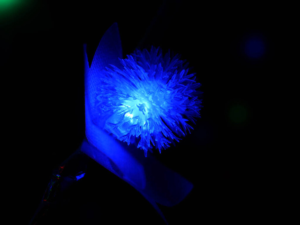 Piękny kwiat kolorowe LED dekoracji wzór na festiwal. - Zdjęcie, obraz
