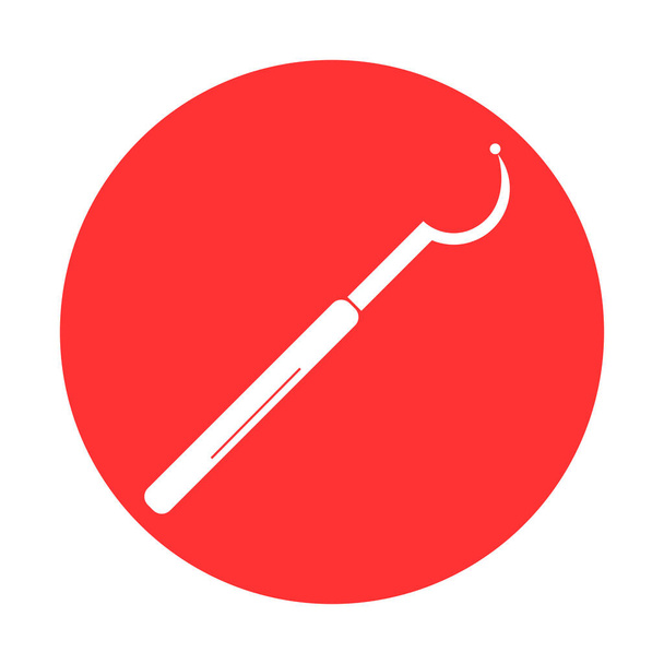 Ikone der Zahntherapie und Illustration chirurgischer zahnärztlicher Instrumente - Vektor, Bild