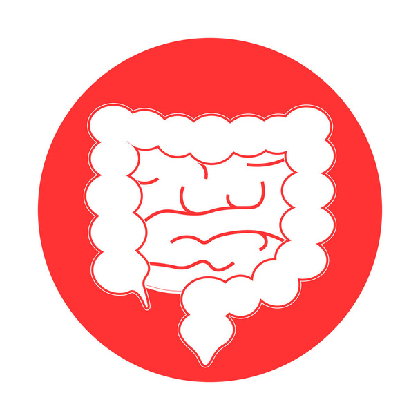 Intestines icon in trendy flat style. Symbol for your web site design, logo, app, UI - Vector, Image