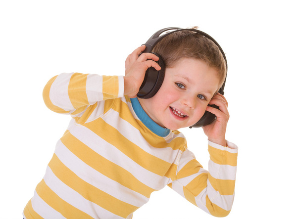 little boy in headphones - Valokuva, kuva