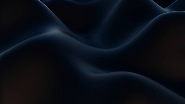3d ilustración de negro gradiente fluido abstracto fluido fondo - Foto, Imagen