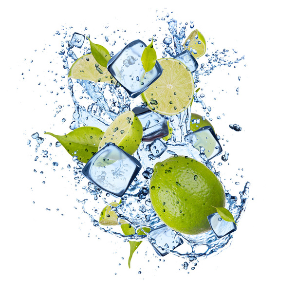 Frozen fruit with splash - Valokuva, kuva