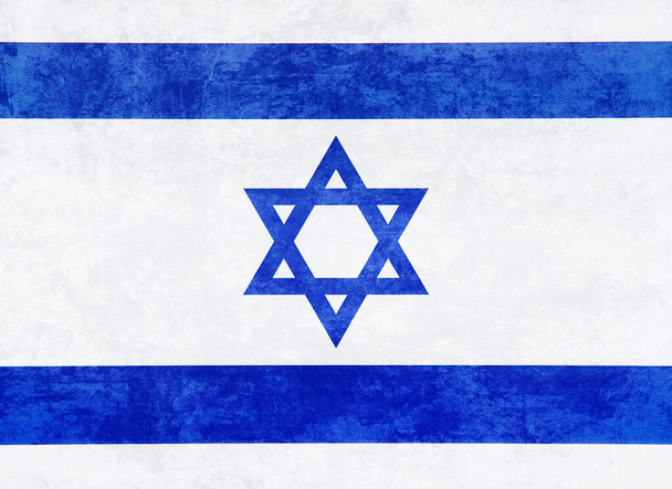 İsrail bayrağı grunge - Fotoğraf, Görsel