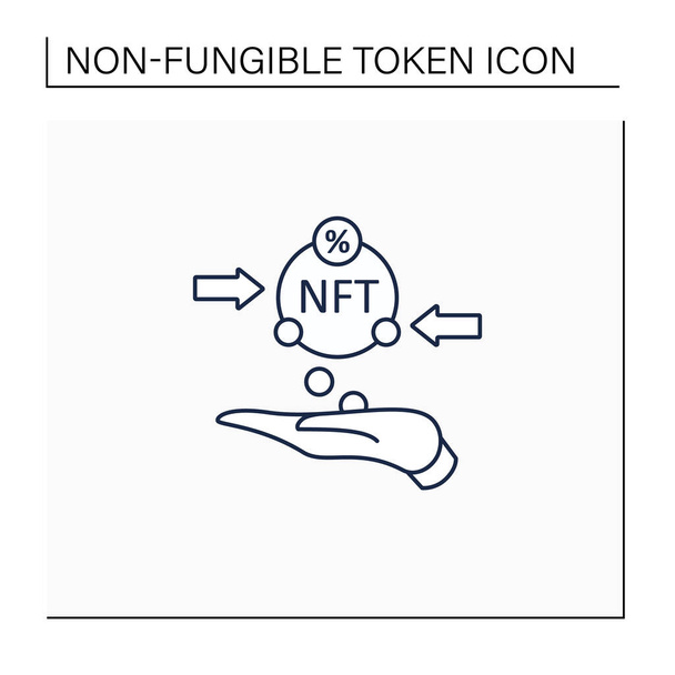 Transaction fees line icon - Vector, Image